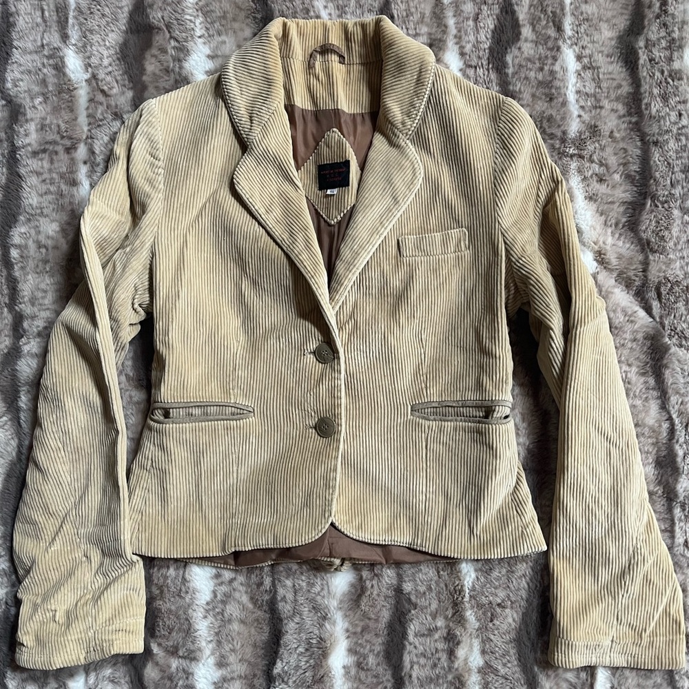Vintage Tan Corduroy Women's Blazer